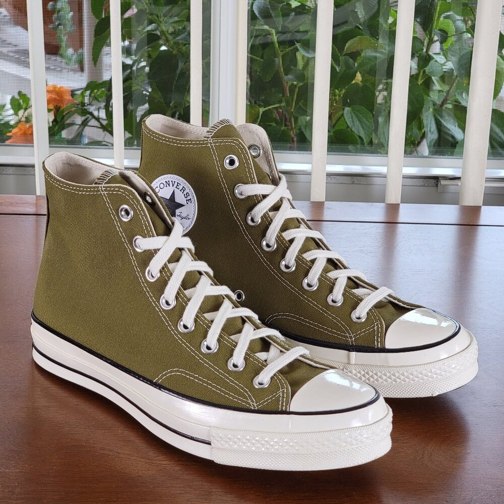 Converse Men's Chuck 70 Hi "Vintage Canvas" 171565C Dark Moss/Egret Sze 11.5 NWB